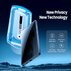 Vidrio Templado Antiespía con Instalador Samsung S25 y S25 ultra