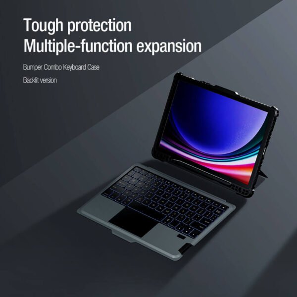 1001_01 Funda con teclado Bumper Combo Backlit para Samsung Tab S9+/S10+