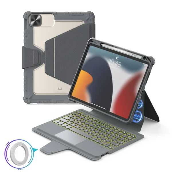 Bumper-Link-Backlit-Keyboard-Case-Grey-for-iPad-air-10.9_7 (1) Funda con teclado Magnetic Bumper Link Ipad 10/10.9 (2022)