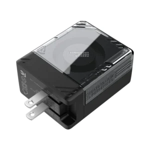 Cargador Retráctil IceCore 65W GaN con Cable USB-C Integrado + Cable C-a-C 100W