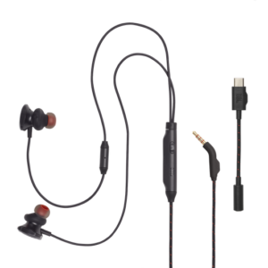 Audífonos JBL Quantum 50C con Micrófono | Cable 3.5 mm + Adaptador USB-C