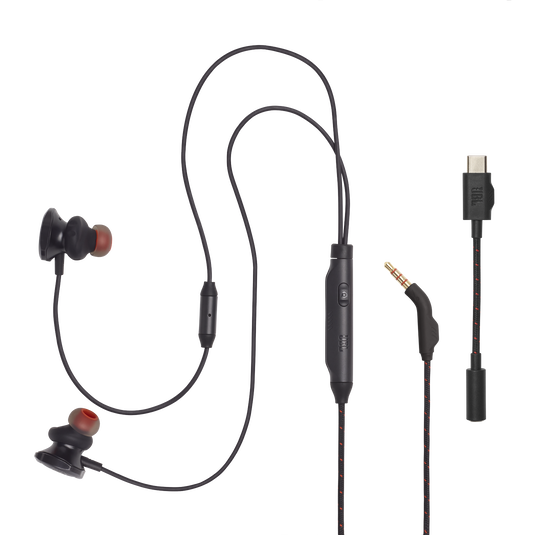 Audífonos JBL Quantum 50C con Micrófono | Cable 3.5 mm + Adaptador USB-C