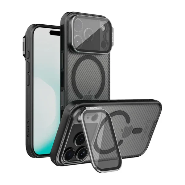 MagSafe-Compatible-CamShield-CamProp-Case-for-iPhone-17ProMax-translucent-black_5 Estuche CamShield Prop Magnetic Lens Cover Transparente | iPhone 17 Series