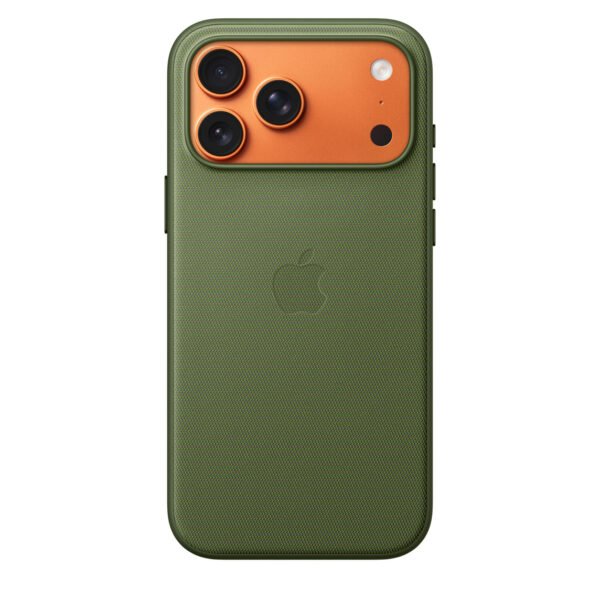 Verde Apple funda TechWoven con MagSafe para iPhone 17 Pro Max